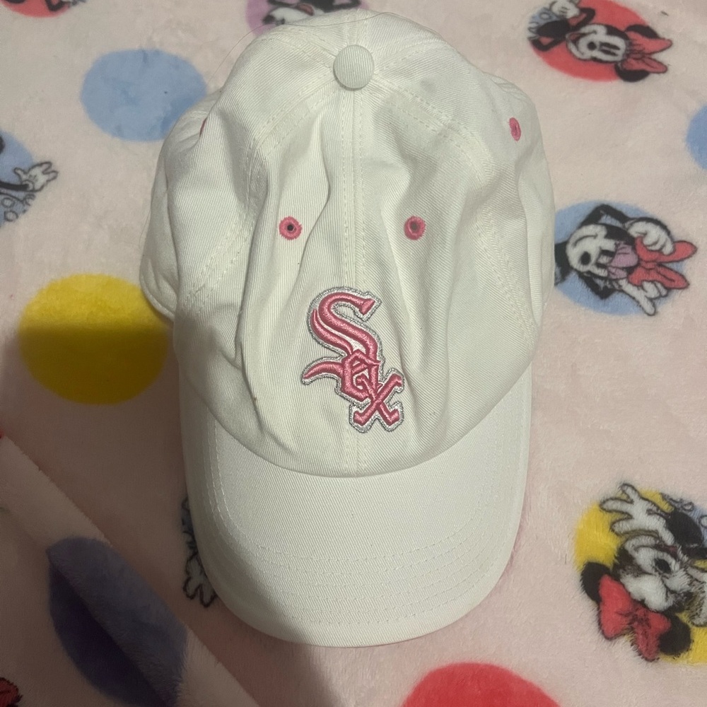 White and Pink Cap